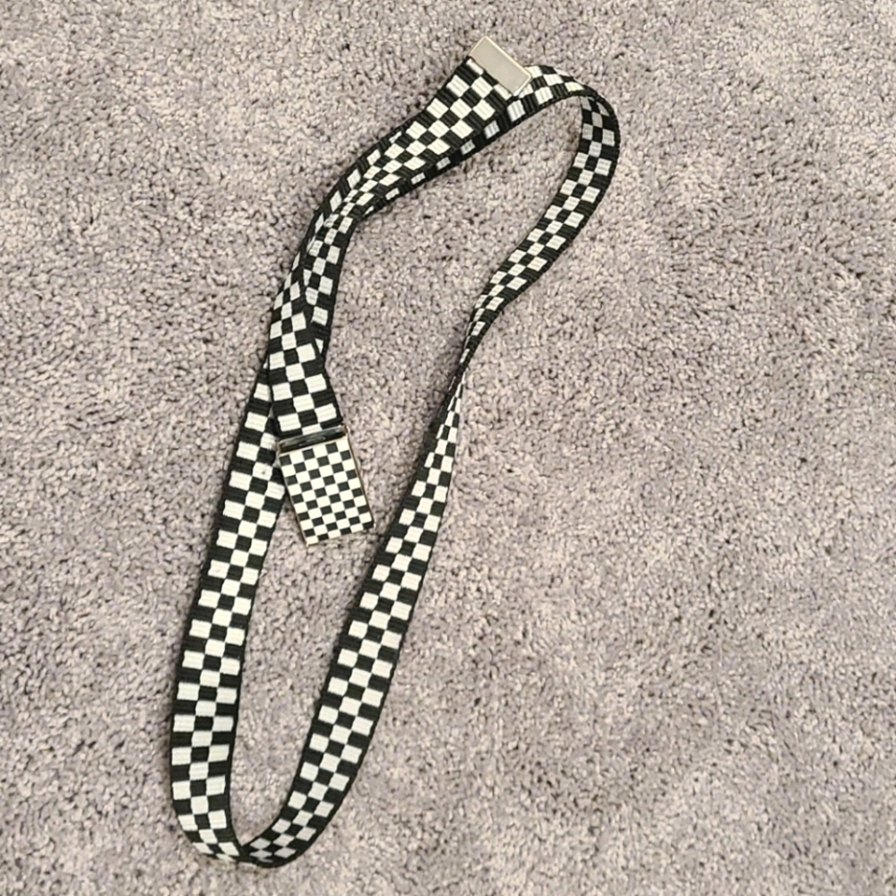 Checkerboard Vans Adjustable Belt